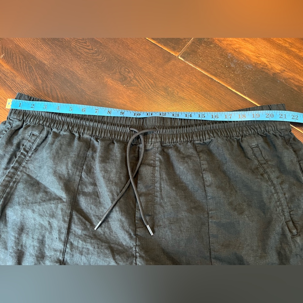 Athleta Retreat 100% Linen High Rise Wide Leg Pants Women’s Plus 2X Petite Black - Picture 10 of 13